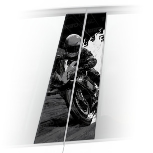 Sticker for car pillar Motor Ścigacz | TurboWrapz.com