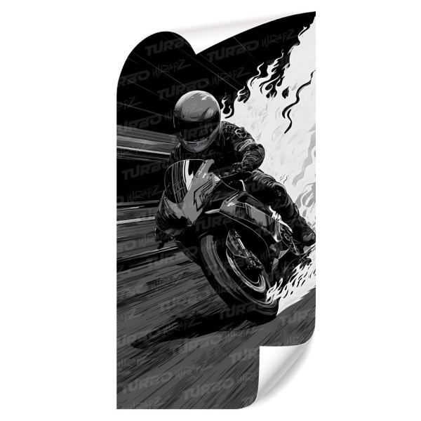 Naklejka na słupek samochodowy Motor Ścigacz | TurboWrapz.com