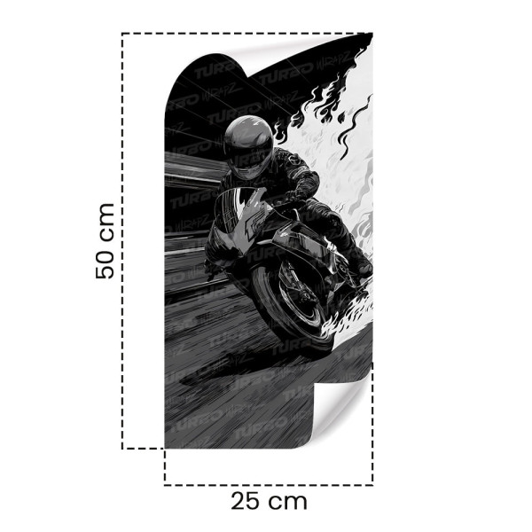 Naklejka na słupek samochodowy Motor Ścigacz | TurboWrapz.com