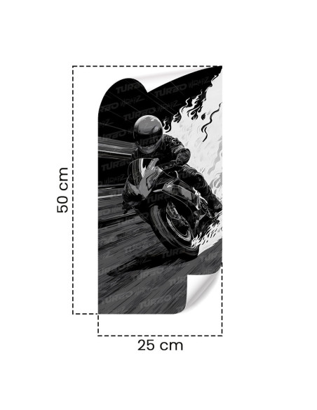 Sticker for car pillar Motor Ścigacz | TurboWrapz.com