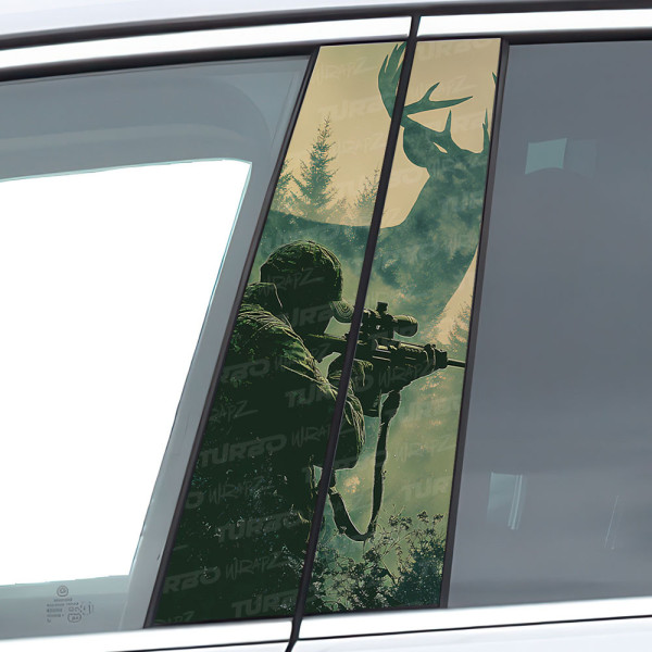 Naklejka na słupek samochodowy Myśliwy | TurboWrapz.com