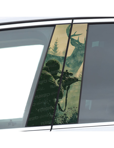 Naklejka na słupek samochodowy Myśliwy | TurboWrapz.com