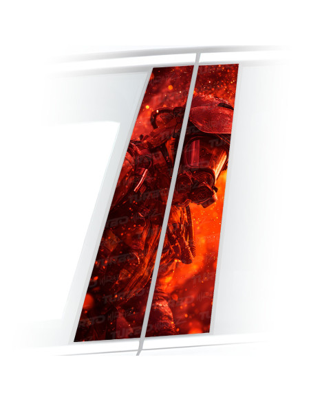 Sticker for car pillar Strażak | TurboWrapz.com