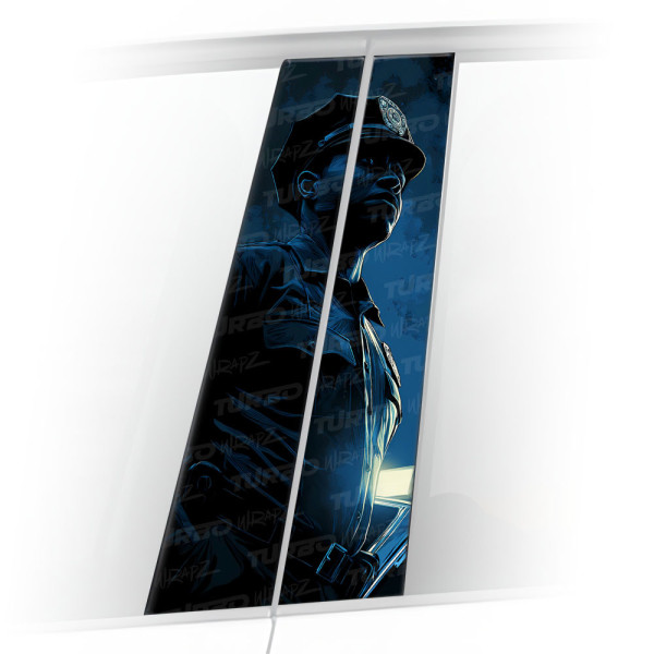 Naklejka na słupek samochodowy Policjant | TurboWrapz.com