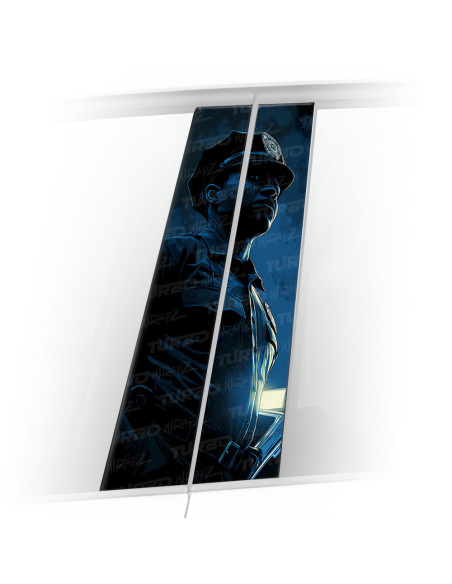 Sticker for car pillar Policjant | TurboWrapz.com