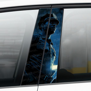 Naklejka na słupek samochodowy Policjant | TurboWrapz.com 2