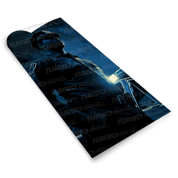 Naklejka na słupek samochodowy Policjant | TurboWrapz.com