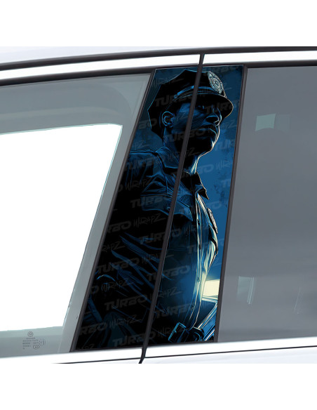 Sticker for car pillar Policjant | TurboWrapz.com