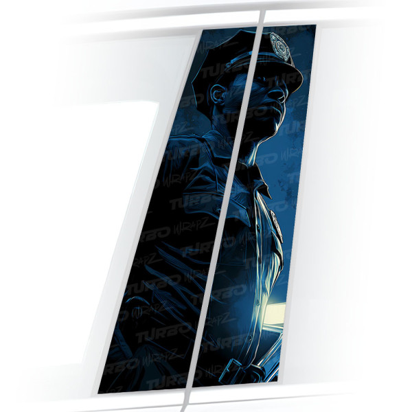 Sticker for car pillar Policjant | TurboWrapz.com