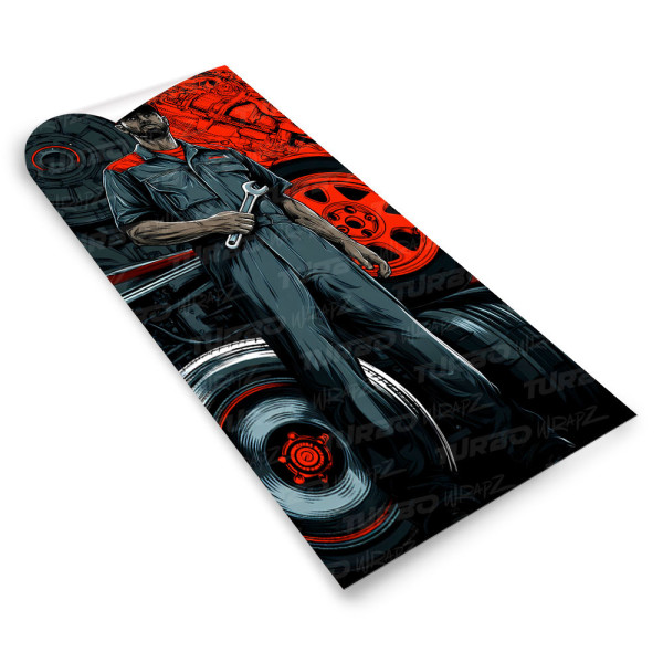 Sticker for car pillar Mechanik | TurboWrapz.com