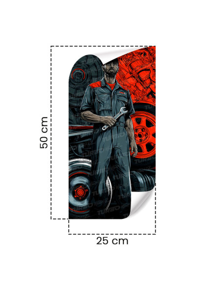 Sticker for car pillar Mechanik | TurboWrapz.com