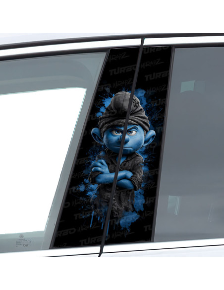 Sticker for car pillar Smerf Maruda | TurboWrapz.com