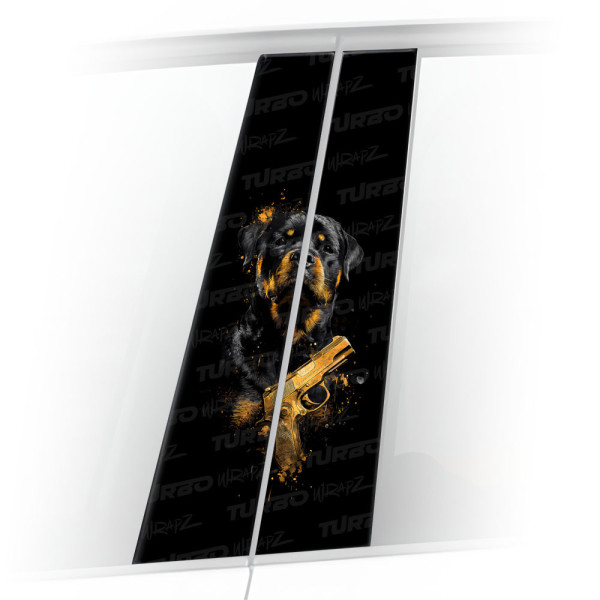 Naklejka na słupek samochodowy Rottweiler  | TurboWrapz.com