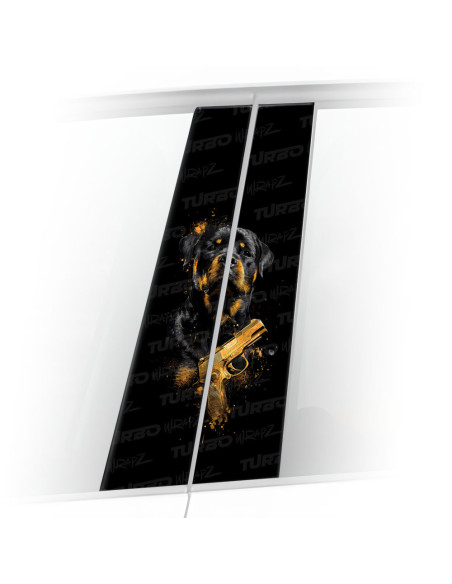 Naklejka na słupek samochodowy Rottweiler  | TurboWrapz.com