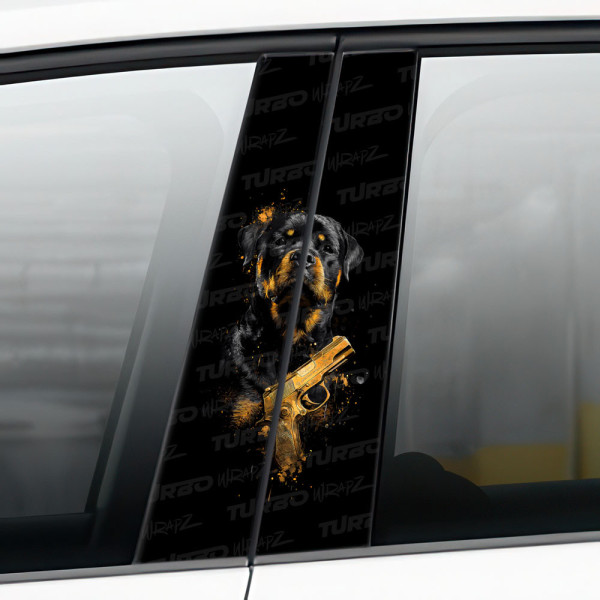 Sticker for car pillar Rottweiler  | TurboWrapz.com