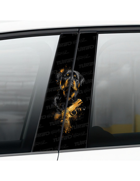 Sticker for car pillar Rottweiler  | TurboWrapz.com