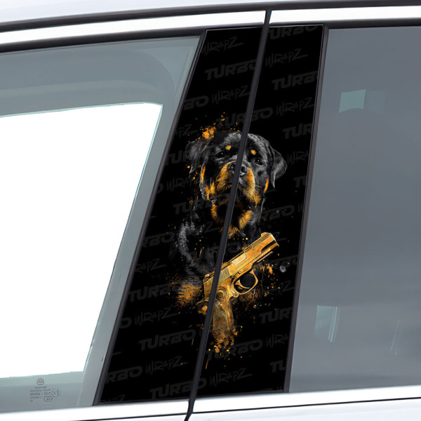 Naklejka na słupek samochodowy Rottweiler  | TurboWrapz.com