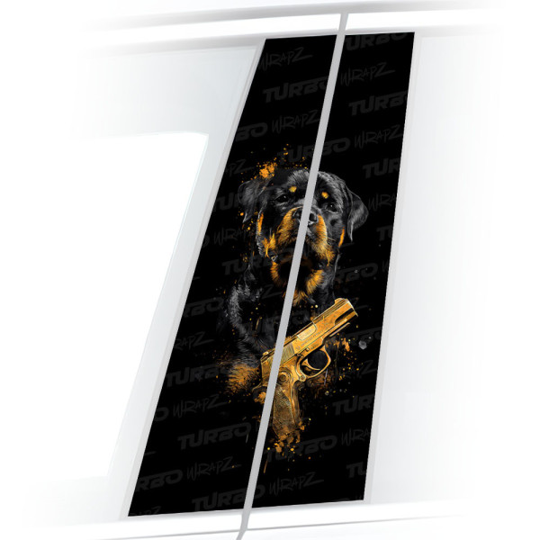 Sticker for car pillar Rottweiler  | TurboWrapz.com