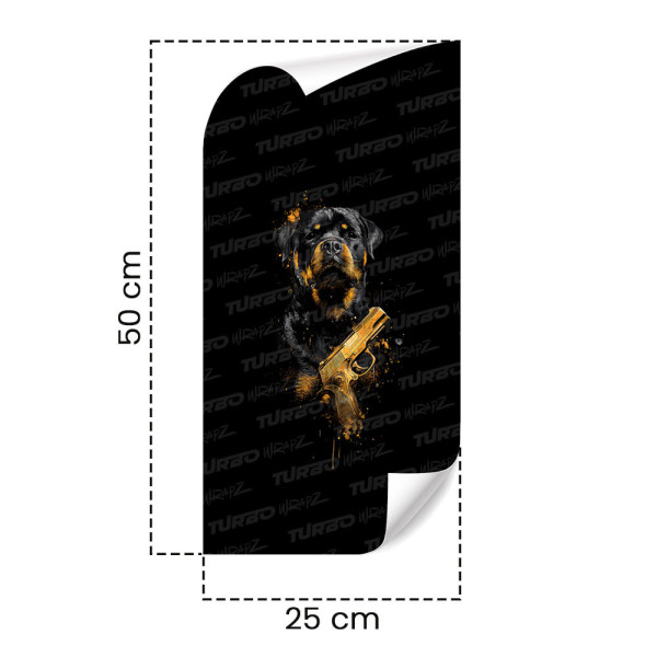 Naklejka na słupek samochodowy Rottweiler  | TurboWrapz.com