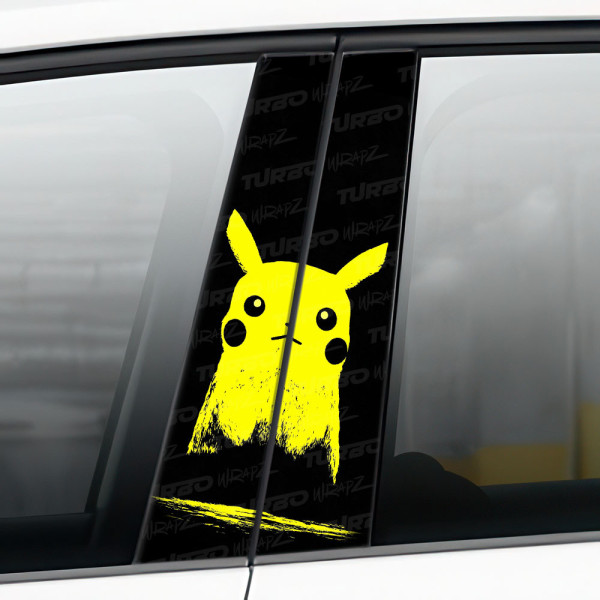 Sticker for car pillar Pikachu 1 | TurboWrapz.com