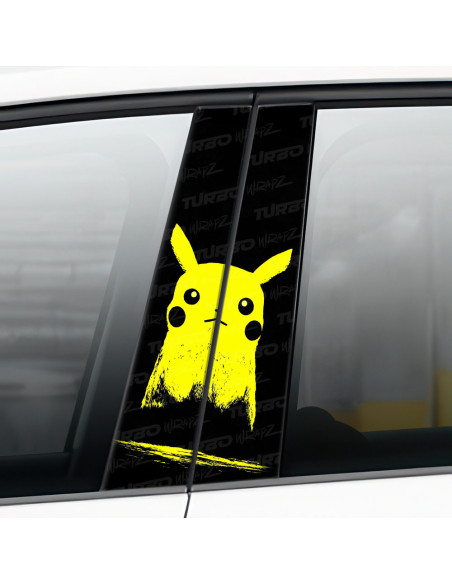 Sticker for car pillar Pikachu 1 | TurboWrapz.com