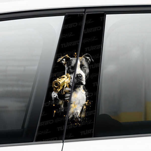 Sticker for car pillar Pitbull | TurboWrapz.com