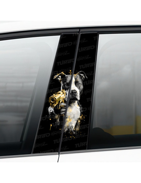 Sticker for car pillar Pitbull | TurboWrapz.com