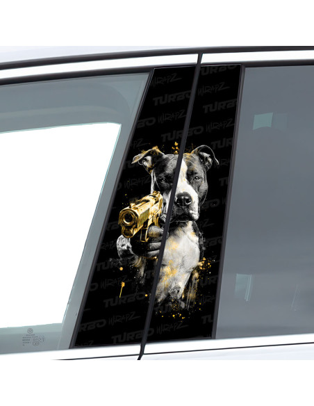 Sticker for car pillar Pitbull | TurboWrapz.com