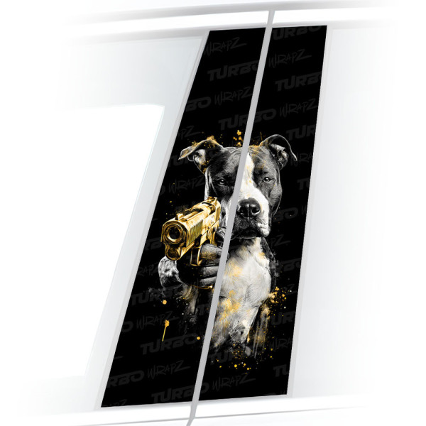 Sticker for car pillar Pitbull | TurboWrapz.com