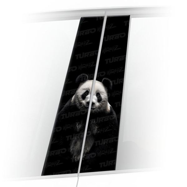 Sticker for car pillar Panda | TurboWrapz.com