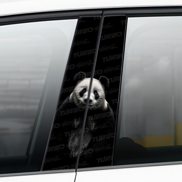Sticker for car pillar Panda | TurboWrapz.com