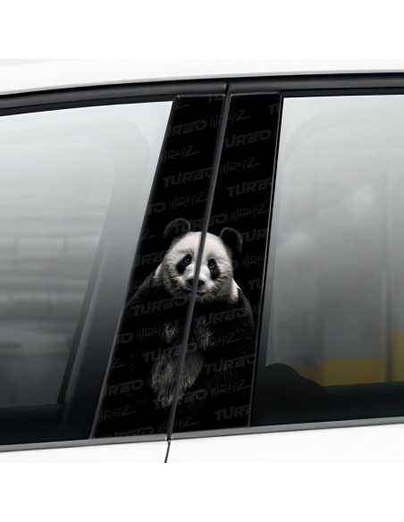 Sticker for car pillar Panda | TurboWrapz.com
