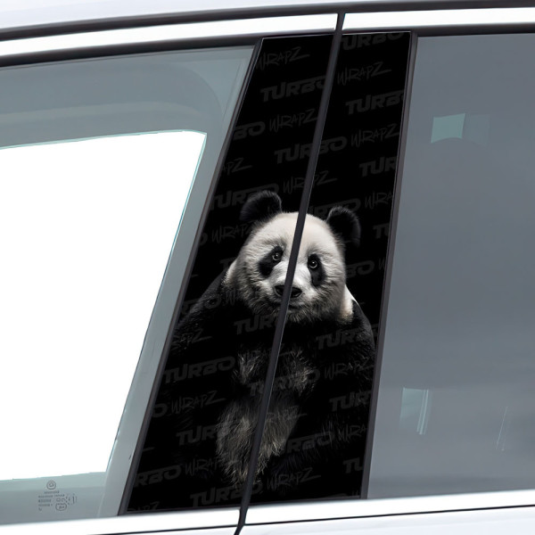 Sticker for car pillar Panda | TurboWrapz.com