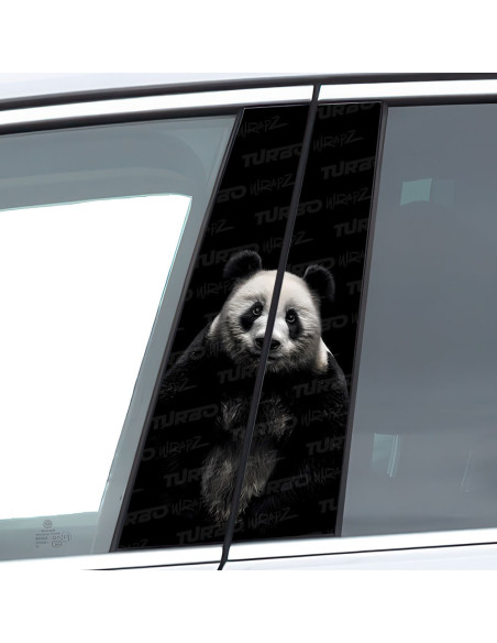 Sticker for car pillar Panda | TurboWrapz.com