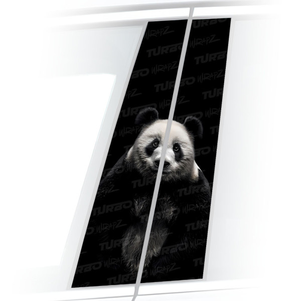 Sticker for car pillar Panda | TurboWrapz.com
