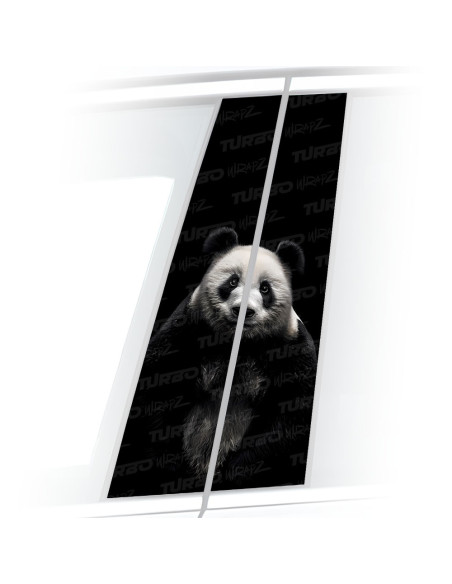 Sticker for car pillar Panda | TurboWrapz.com