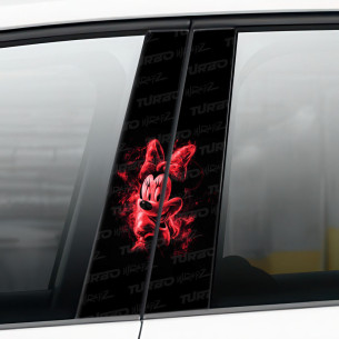 Sticker for car pillar Minnie | TurboWrapz.com 2