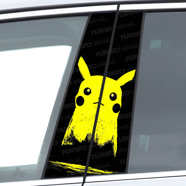 Sticker for car pillar Pikachu 1 | TurboWrapz.com