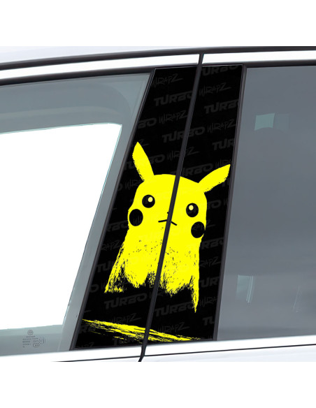 Sticker for car pillar Pikachu 1 | TurboWrapz.com