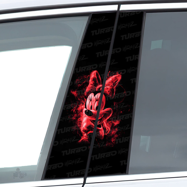 Naklejka na słupek samochodowy Minnie | TurboWrapz.com