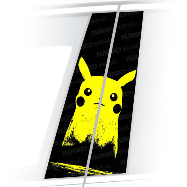 Sticker for car pillar Pikachu 1 | TurboWrapz.com