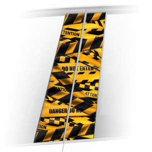 Naklejka na słupek samochodowy Attention | TurboWrapz.com