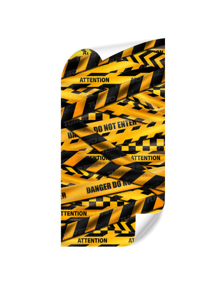 Sticker for car pillar Attention | TurboWrapz.com