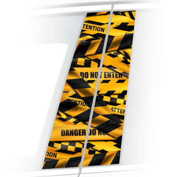 Sticker for car pillar Attention | TurboWrapz.com