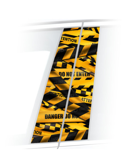 Sticker for car pillar Attention | TurboWrapz.com