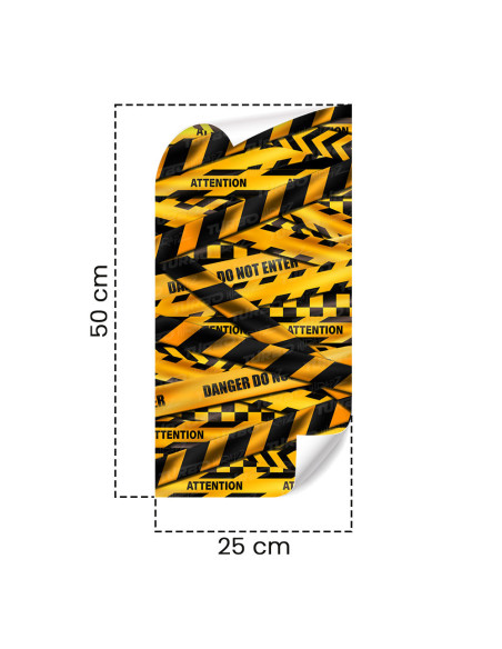 Sticker for car pillar Attention | TurboWrapz.com