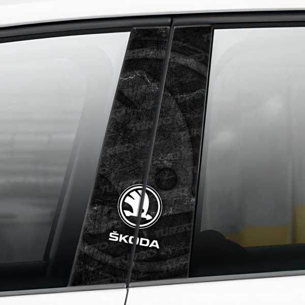 Sticker for car pillar Skoda | TurboWrapz.com