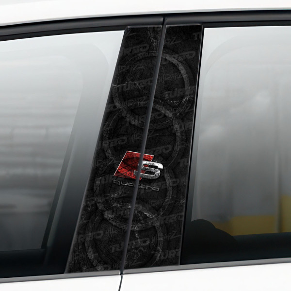 Sticker for car pillar Audi S-line Quattro | TurboWrapz.com
