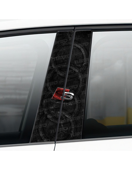 Sticker for car pillar Audi S-line Quattro | TurboWrapz.com
