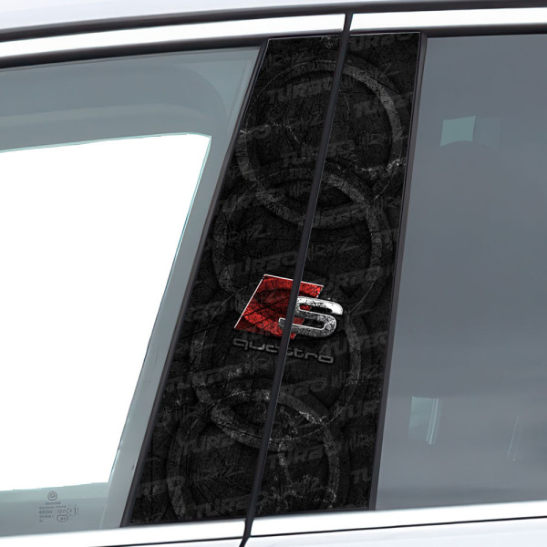 Sticker for car pillar Audi S-line Quattro | TurboWrapz.com